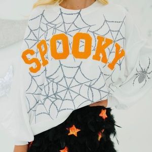 Brand NEW Judith March Spooky Spiderweb Sweater/pullover